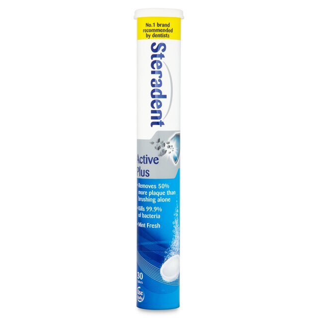 Steradent Active Plus Denture Cleaner Menthol Tablets