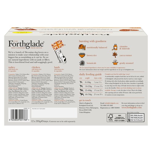 Forthglade Natural Brown Rice Wet Dog Food Variety Pack thumbnail 2