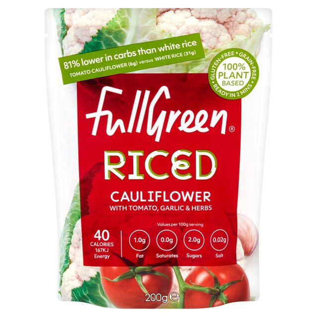Fullgreen Riced Cauliflower with Tomato, Garlic & Herb