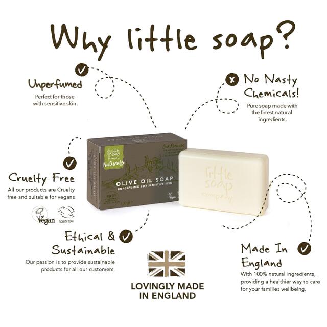 Little Soap Company Olive Oil Bar Soap for Sensitive Skin thumbnail 4