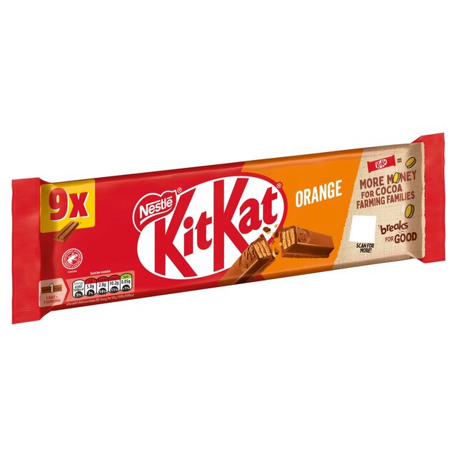 KitKat 2 Finger Orange Chocolate Biscuit Bar thumbnail 3