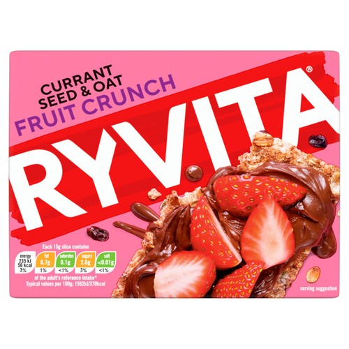 Ryvita Crispbread Fruit Crunch Currant Seed & Oat Crackers
