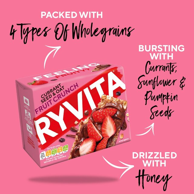 Ryvita Crispbread Fruit Crunch Currant Seed & Oat Crackers thumbnail 8