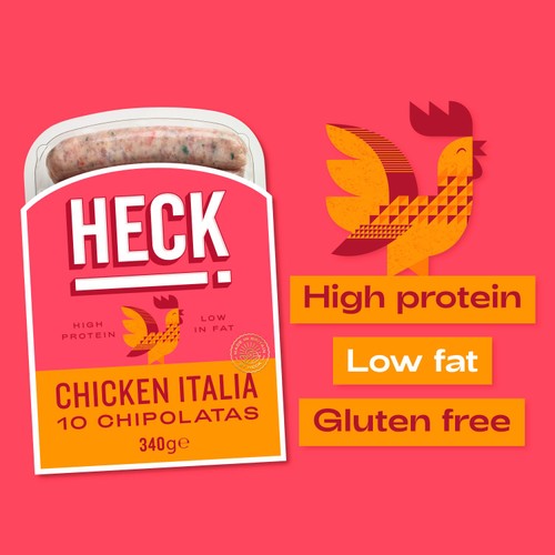 HECK Low Fat 10 Chicken Italia Chipolatas thumbnail 2