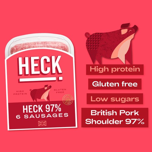 HECK! 97% Pork Gluten Free Sausages thumbnail 2