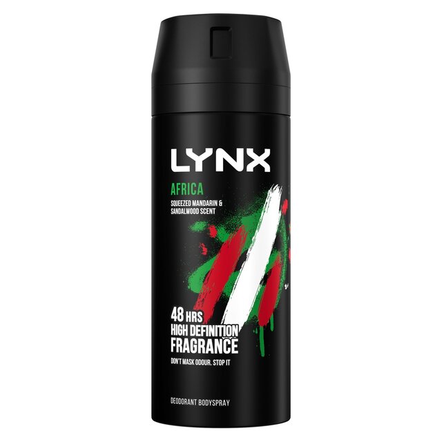 Lynx Africa Body Spray Deodorant Aerosol thumbnail 2