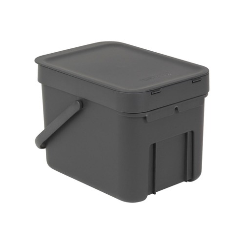 Brabantia 6 Litre Grey Sort & Go Waste Bin   thumbnail 5