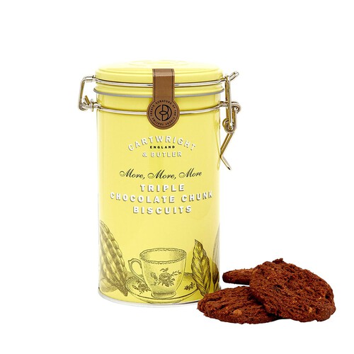 Cartwright & Butler Triple Chocolate Chunk Biscuits in Tin thumbnail 2
