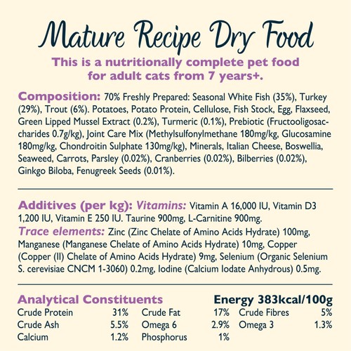 Lily's Kitchen Cat White Fish &Turkey Senior Recipe Dry Food thumbnail 6