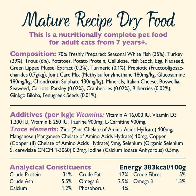 Lily's Kitchen Cat White Fish &Turkey Senior Recipe Dry Food thumbnail 6