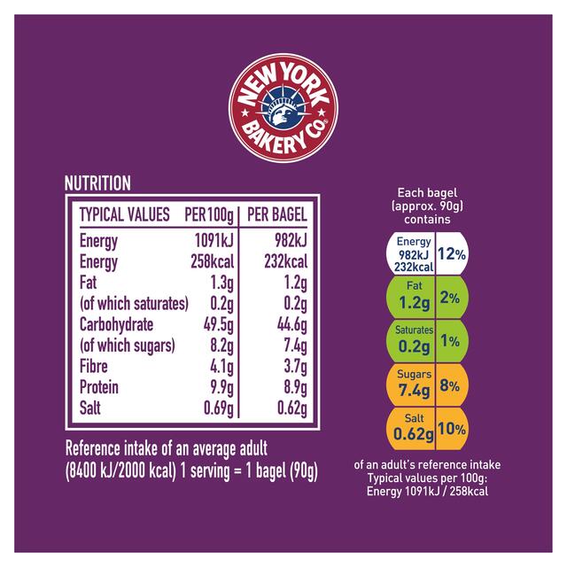 New York Bakery Co. Cinnamon & Raisin Bagels thumbnail 2