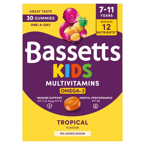 Bassetts Tropical Omega 3 & Multivitamins 7-11yrs