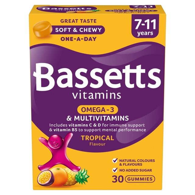 Bassetts Tropical Omega 3 & Multivitamins 7-11yrs