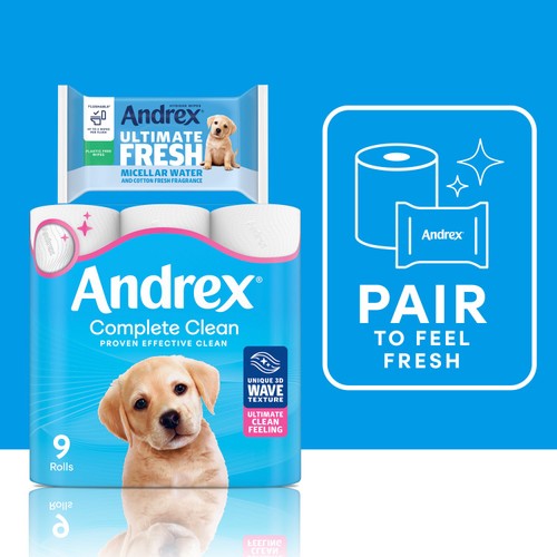 Andrex Complete Clean Toilet Roll thumbnail 2