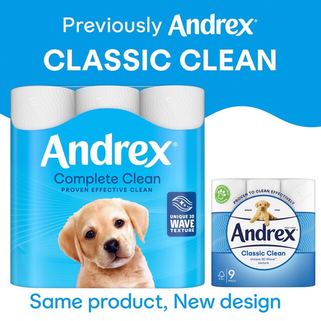Andrex Complete Clean Toilet Roll thumbnail 3