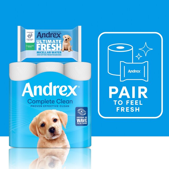 Andrex Complete Clean Toilet Roll thumbnail 4