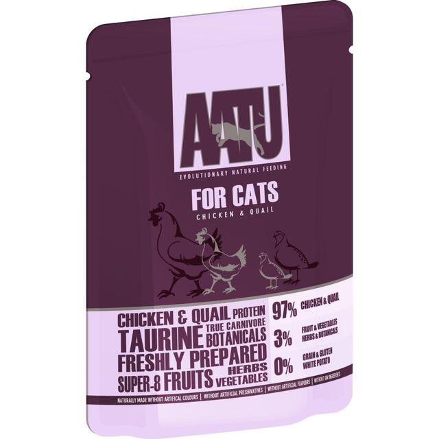 AATU Grain Free Adult Chicken & Quail Wet Cat Food Pouches thumbnail 2