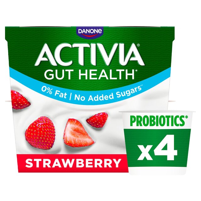 Activia Strawberry No Added Sugar Fat Free Yoghurt