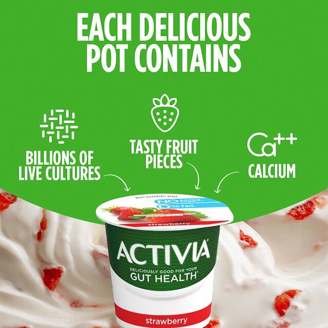 Activia Strawberry No Added Sugar Fat Free Yoghurt thumbnail 7