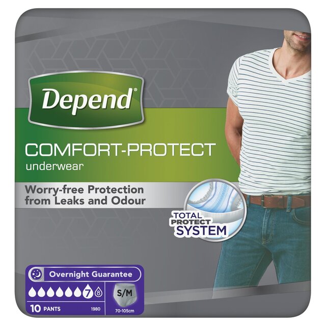 Depend Comfort Protect S/M Incontinence Pants Men
