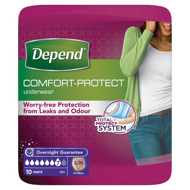 Depend Comfort Protect S/M Incontinence Pants Women