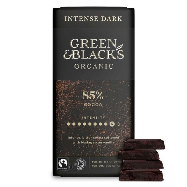 Green & Black's Organic 85% Dark Chocolate Bar thumbnail 2