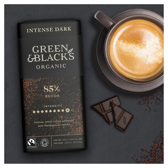 Green & Black's Organic 85% Dark Chocolate Bar thumbnail 3