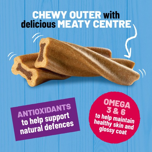 BAKERS Meaty Twists Medium Beef Dog Chews thumbnail 3