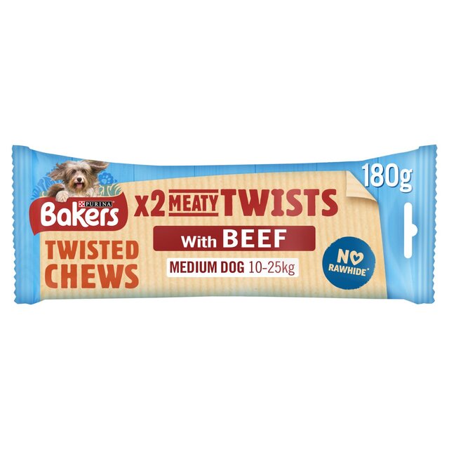 BAKERS Meaty Twists Medium Beef Dog Chews thumbnail 2