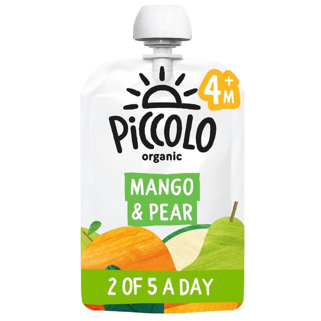 Piccolo Mango, Pear & Spinach Organic Pouch 4mths+