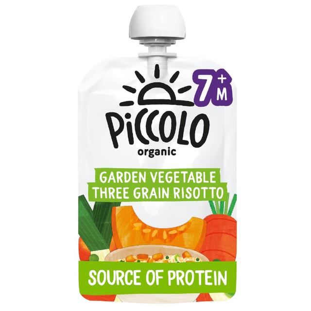 Piccolo Garden Vegetable Three Grain Risotto Pouch, 7 mths+