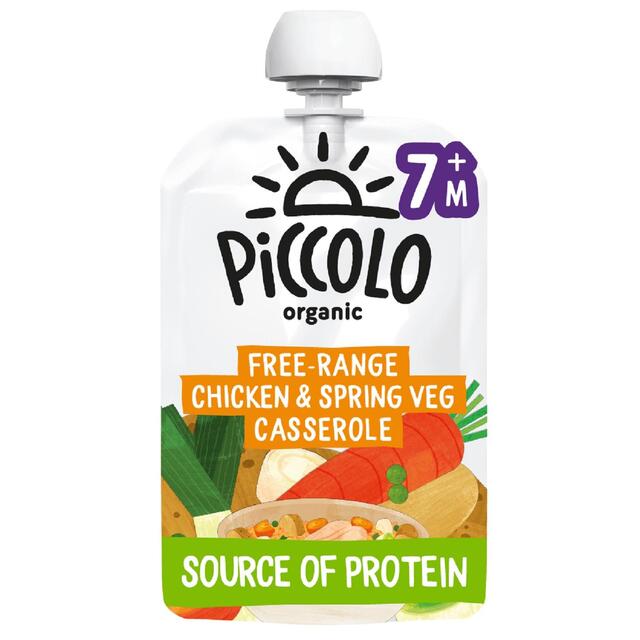Piccolo Spring Vegetable & Chicken Casserole Organic Pouch 7mths+