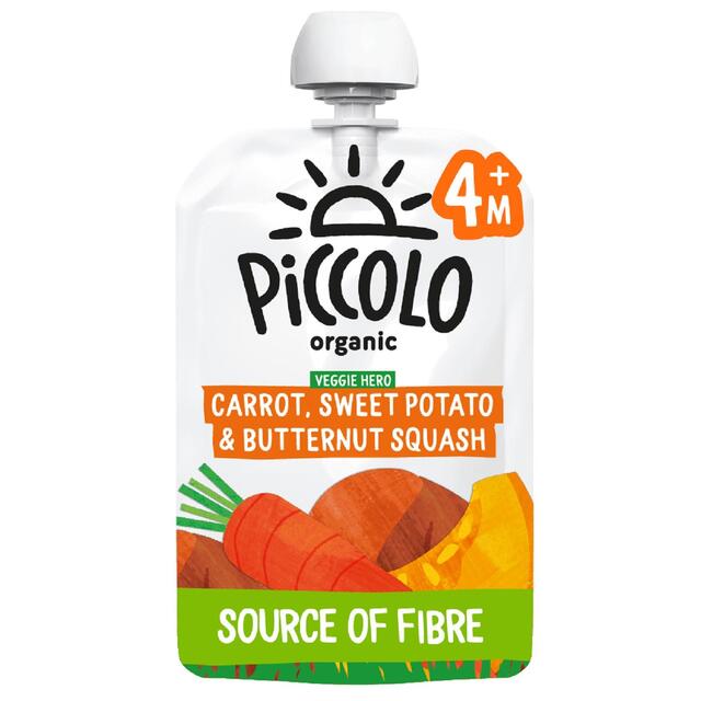 Piccolo Carrot, Sweet Potato, Butternut Squash Organic Pouch, 4 mths+