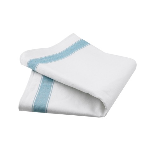 White & Green Stripe Tea Towel