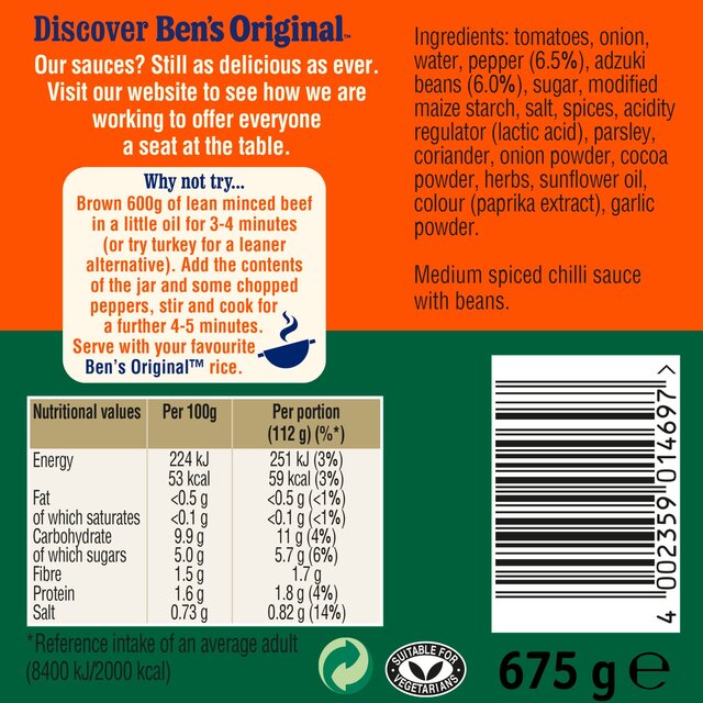 Ben's Original Medium Chilli Con Carne Sauce thumbnail 3