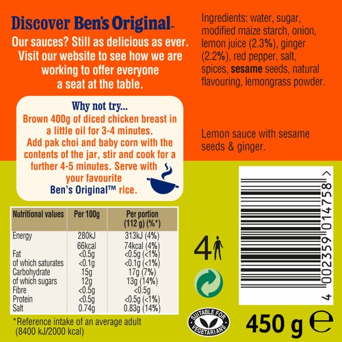 Ben's Original Lemon Chicken Sauce thumbnail 9