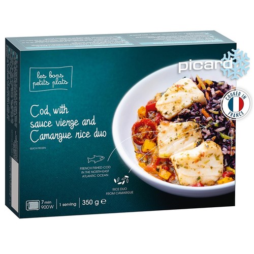 Picard Cod with Camargue Rice & Sauce Vierge