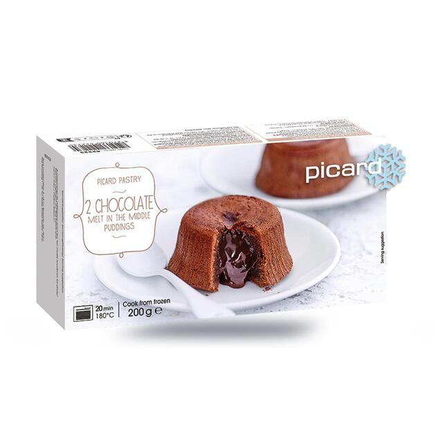 Picard 2 Chocolate Melt in the Middle Puddings