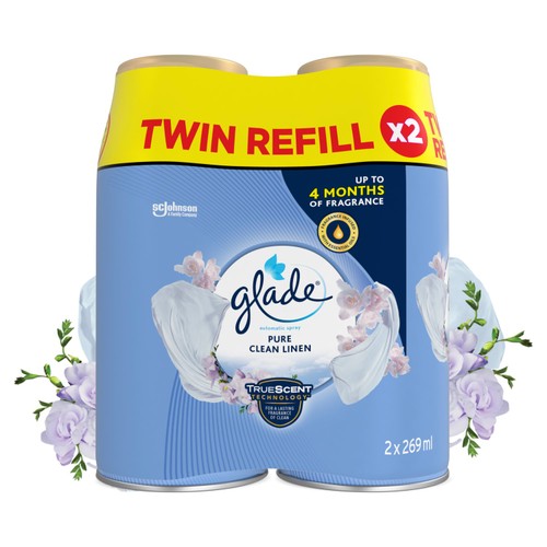 Glade Autospray Twin Refill Clean Linen Air Freshener