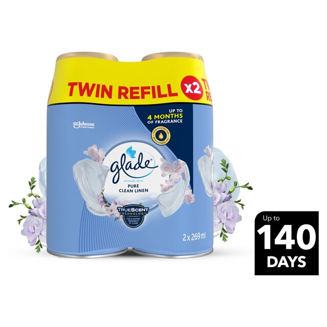 Glade Autospray Twin Refill Clean Linen Air Freshener