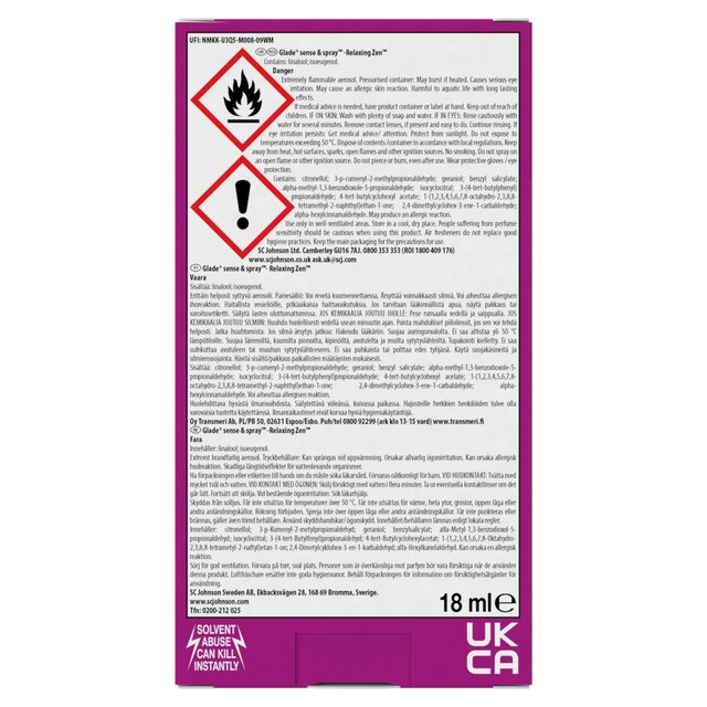 Glade Sense & Spray Holder & Refill Relaxing Zen Air Freshener thumbnail 2
