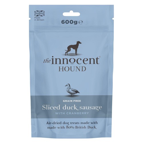 The Innocent Hound Sliced Duck Sausage with Cranberry Dog Treats