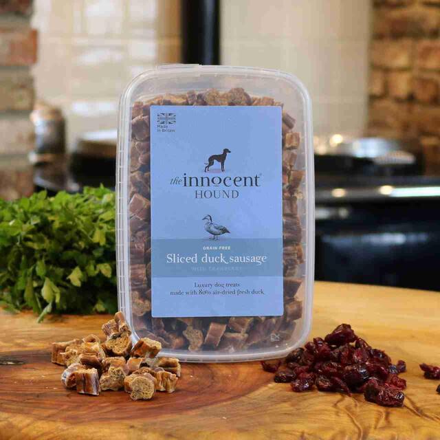 The Innocent Hound Sliced Duck Sausage with Cranberry Dog Treats thumbnail 2