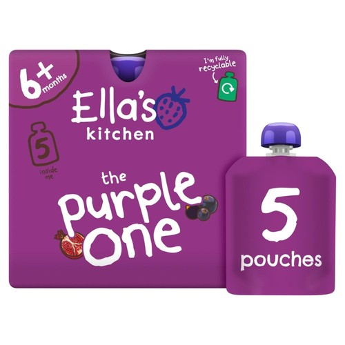 Ella's Kitchen The Purple One Smoothie Baby Food Pouch 6+ Months