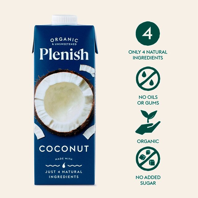Plenish Organic Coconut Unsweetened Drink Long Life thumbnail 4