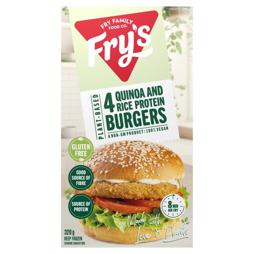 Fry's Meat Free Quinoa & Brown Rice Protein Burgers