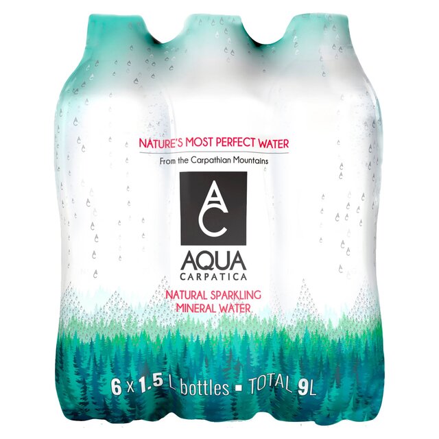 AQUA Carpatica Naturally Sparkling Mineral Water Low Sodium & Nitrates