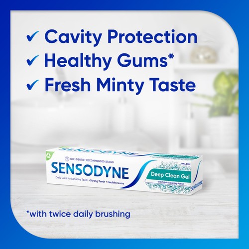 Sensodyne Daily Care Sensitive Toothpaste Deep Clean Gel 75ml thumbnail 3