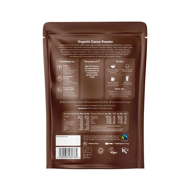 Naturya Organic Fair Trade Cacao Powder thumbnail 2