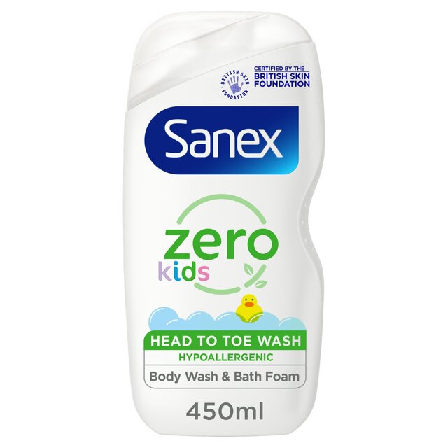 Sanex Zero% Kids Sensitive Bubble Bath and Body Wash Shower Gel